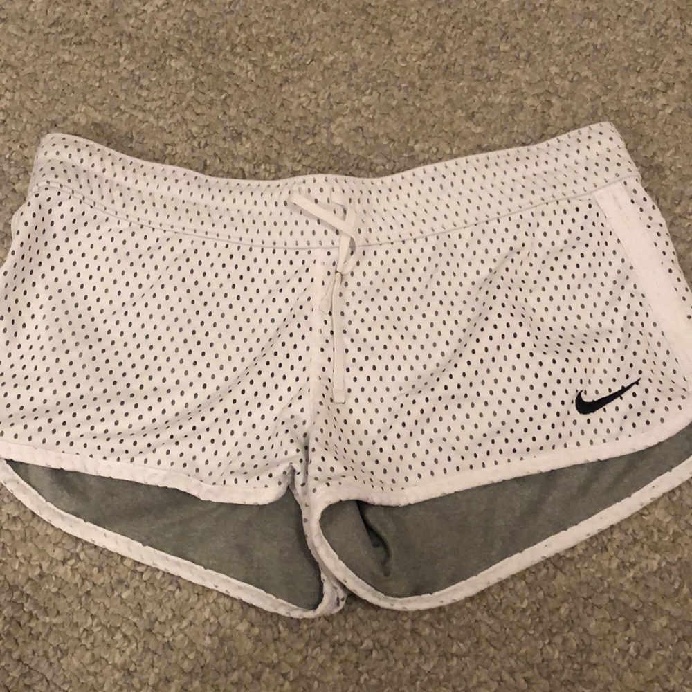 grey/white nike reversible shorts